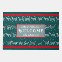 Niedliche Katzen Weihnachtsmannmützen Custom Holid