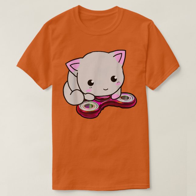 Niedliche Katzenfidget Spinner Girl Toy Hand ADD 5 T-Shirt (Design vorne)