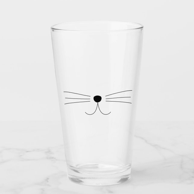 Niedliche Katzenflüster Glas (Vorderseite)