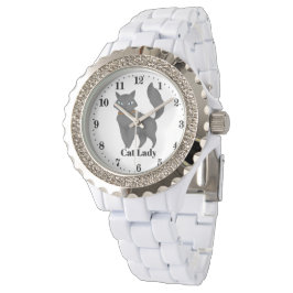 Niedliche Katzenfrau Armbanduhr