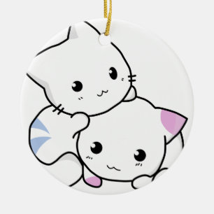 Niedliche Katzenfreunde Keramikornament