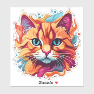 Niedliche Katzengesicht-87002 Aufkleber