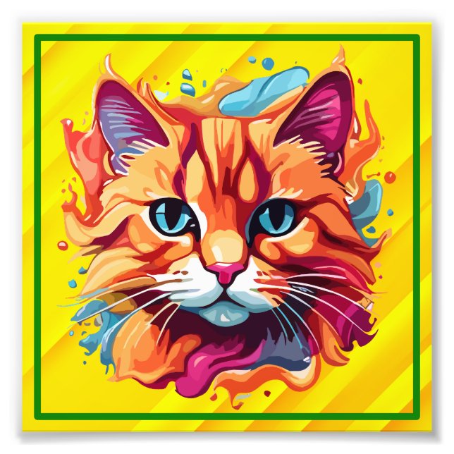 Niedliche Katzengesicht-87002 Fotodruck (Vorne)