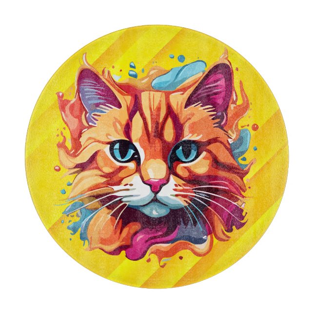 Niedliche Katzengesicht-87002 Schneidebrett (Vorderseite)
