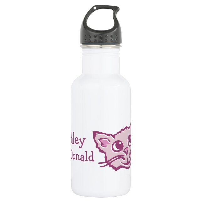 Niedliche Katzenjungflasche Edelstahlflasche (Vorderseite)