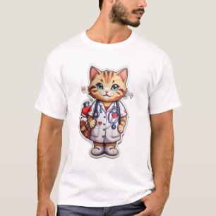 Niedliche Katzenkardiologieschülerin T-Shirt