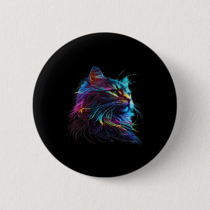 Niedliche Katzenkatze Für Kittenliebhaber Kunst, K Button