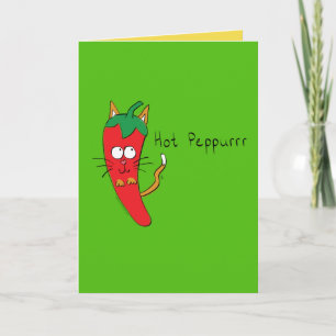 Niedliche Katzenkatze Pepper Funny Greeting Card Karte