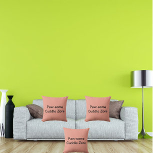 Niedliche Katzenkatze Personalisiert modern pawsom Kissen