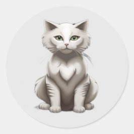 Niedliche Katzenkatzenwelse, Katzen, Haustiere, Ti Runder Aufkleber