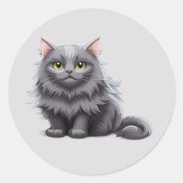 Niedliche Katzenkatzenwelse, Katzen, Haustiere und Runder Aufkleber
