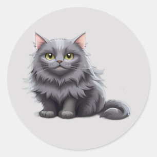 Niedliche Katzenkatzenwelse, Katzen, Haustiere und Runder Aufkleber