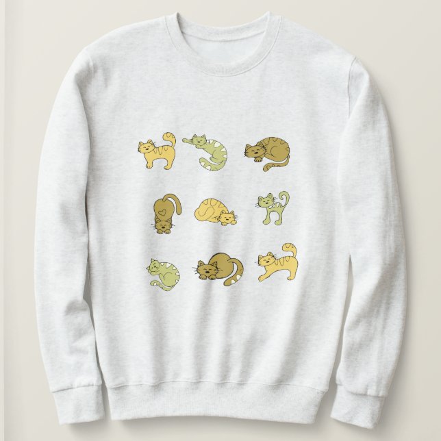 Niedliche Katzenkollektion, Katzenfreunde Sweatshirt (Design vorne)