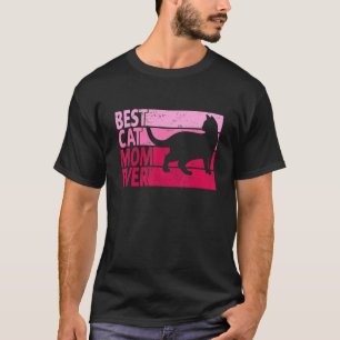 Niedliche Katzenkunst für Mama Frauen Hauskatze Kä T-Shirt