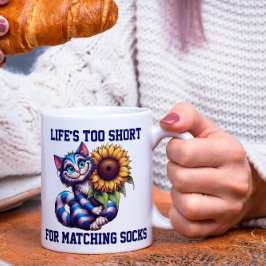 Niedliche Katzenlebensdauer zu Kurz für Matching S Kaffeetasse