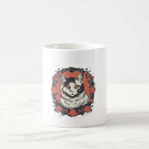 niedliche Katzenliebhaber Kunstdesign Kaffeetasse