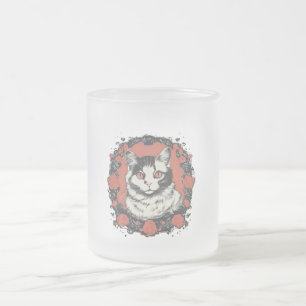 niedliche Katzenliebhaber Kunstdesign Mattglastasse