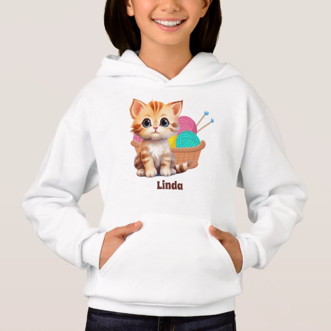 niedliche Katzenliebhaber tragen ihren Namen Hoodie (Vorderseite)