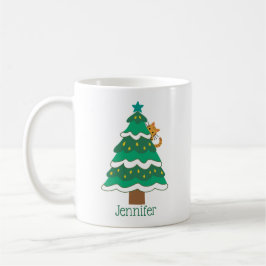 Niedliche Katzenliebhaber Weihnachtsbaum personali Kaffeetasse