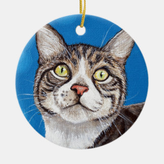 Niedliche Katzenmalerei Keramik Ornament
