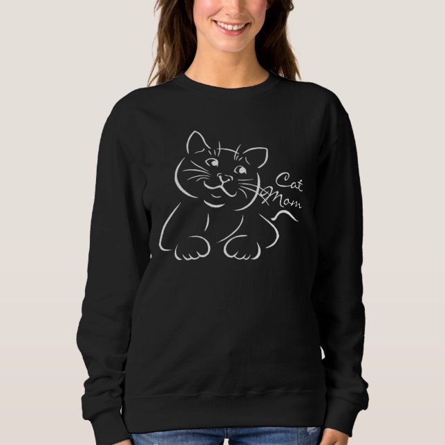 Niedliche KatzenMama Cool Katzenkatze Sweatshirt (Vorderseite)
