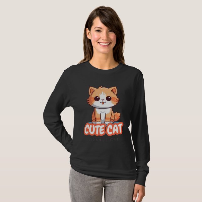 "Niedliche Katzenmode Print - Stilvolles Kitty Des T-Shirt (Vorne ganz)
