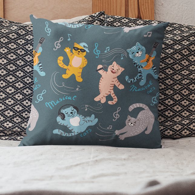 Niedliche Katzenmuster Kinderzimmer Schlafzimmer Kissen (Von Creator hochgeladen)
