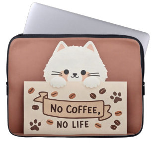 Niedliche Katzenpasten und Kaffeebohnen Laptopschutzhülle