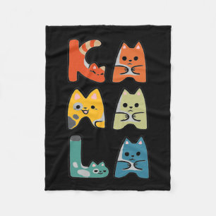 Niedliche Katzenschrift Positiv Fleecedecke