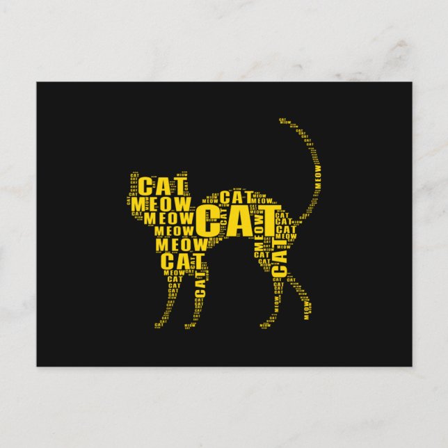 Niedliche Katzenwolke Postkarte (Vorderseite)