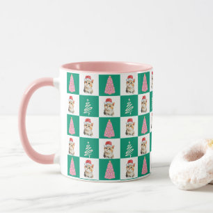 Niedliche Kätzin Weihnachten Weihnachtsbaum Party Tasse