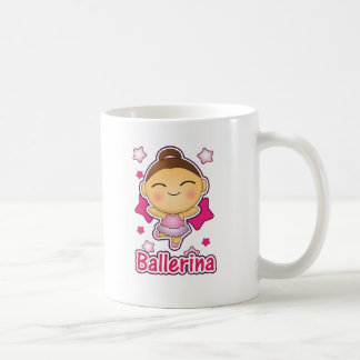 Niedliche Kawaii Ballerina, die Ballett tut Kaffeetasse