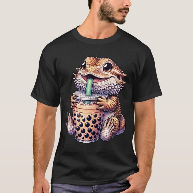 Niedliche Kawaii Bartete Dragon Drink Bubble Tee M (Vorderseite)