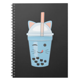 Niedliche Kawaii Blase Tee Boba Milk Teekatze Notizblock