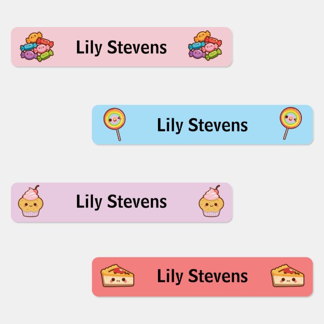Niedliche Kawaii Candy Kids Labels Etiketten (Gruppe)