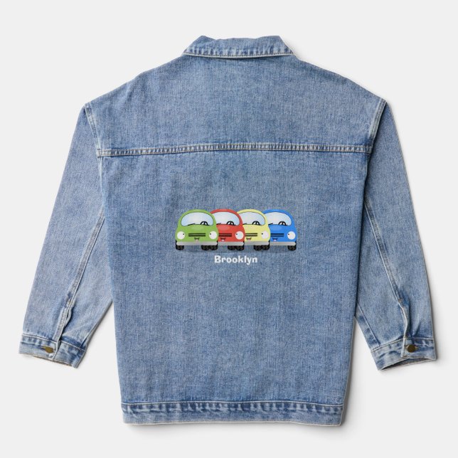 Niedliche Kawaii-Cartoon Jeansjacke (Rückseite)
