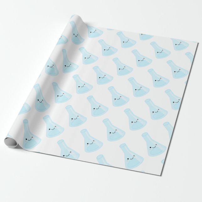 Niedliche Kawaii Chemie-Flasche Geschenkpapier (Ungerollt)
