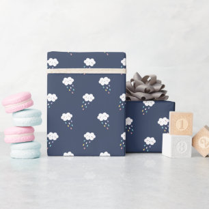Niedliche Kawaii Cloud Muster Wrapping Paper Roll Geschenkpapier