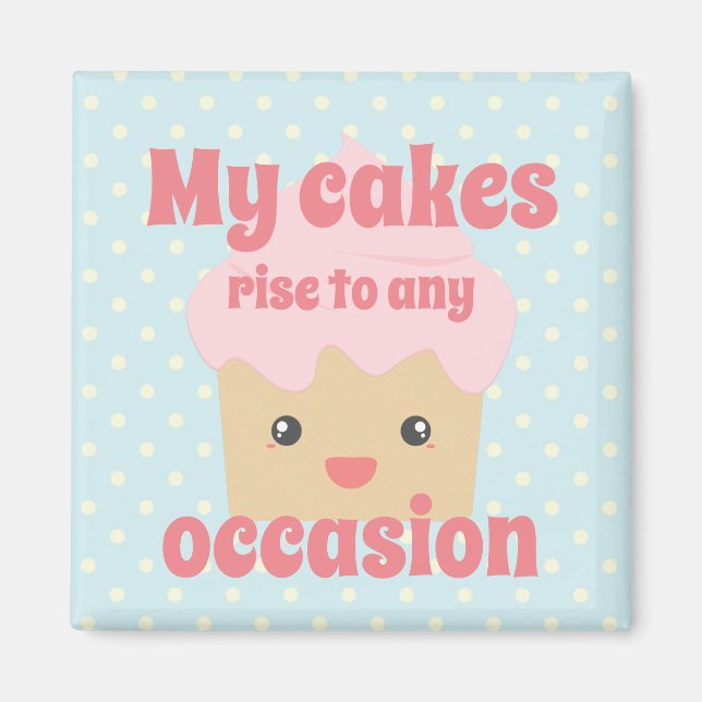 Niedliche Kawaii Cupcake Fun Quote Dotty Magnet (Vorne)