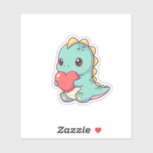 Niedliche Kawaii Dinosaurier Aufkleber