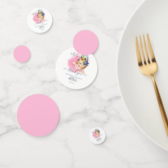 Niedliche Kawaii Egg Bird Elegante Floral Baby Dus Konfetti (Gruppe)