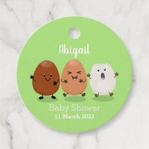Niedliche Kawaii-Eier — lustige Cartoon-Illustrati Geschenkanhänger