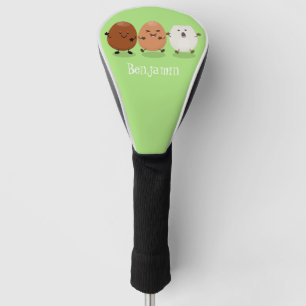 Niedliche Kawaii-Eier — lustige Cartoon-Illustrati Golf Headcover