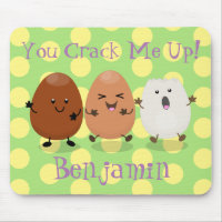 Niedliche Kawaii-Eier — lustige Cartoon-Illustrati