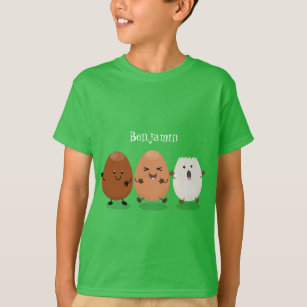 Niedliche Kawaii-Eier — lustige Cartoon-Illustrati T-Shirt