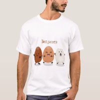 Niedliche Kawaii-Eier — lustige Cartoon-Illustrati