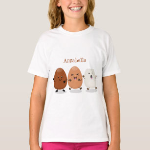 Niedliche Kawaii-Eier — lustige Cartoon-Illustrati T-Shirt