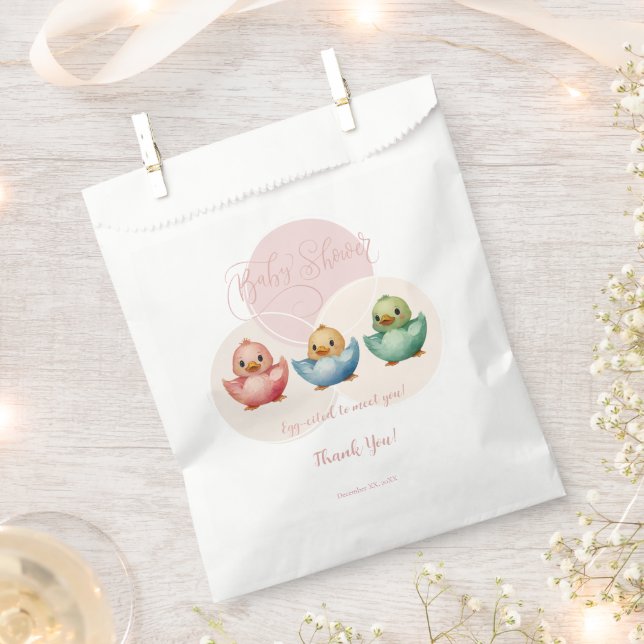 Niedliche Kawaii Eier Vögel Pastellfarben Babydusc Geschenktütchen (Ausgeschnitten)
