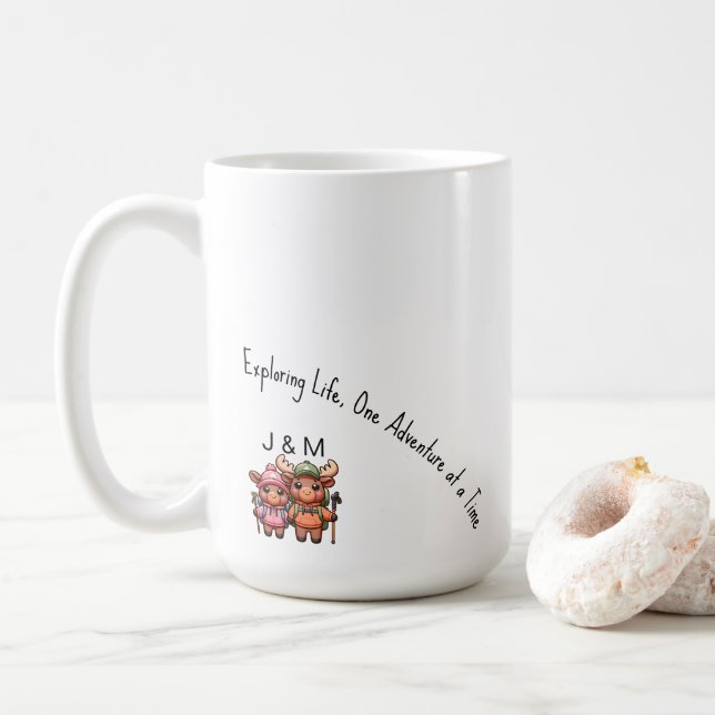 Niedliche Kawaii Elchenkuppchen Kaffeetasse (Mit Donut)