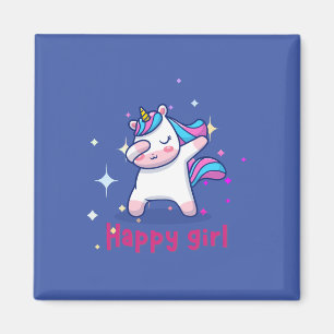 Niedliche Kawaii farbenfrohe Regenbogen Einhorn Ha Magnet